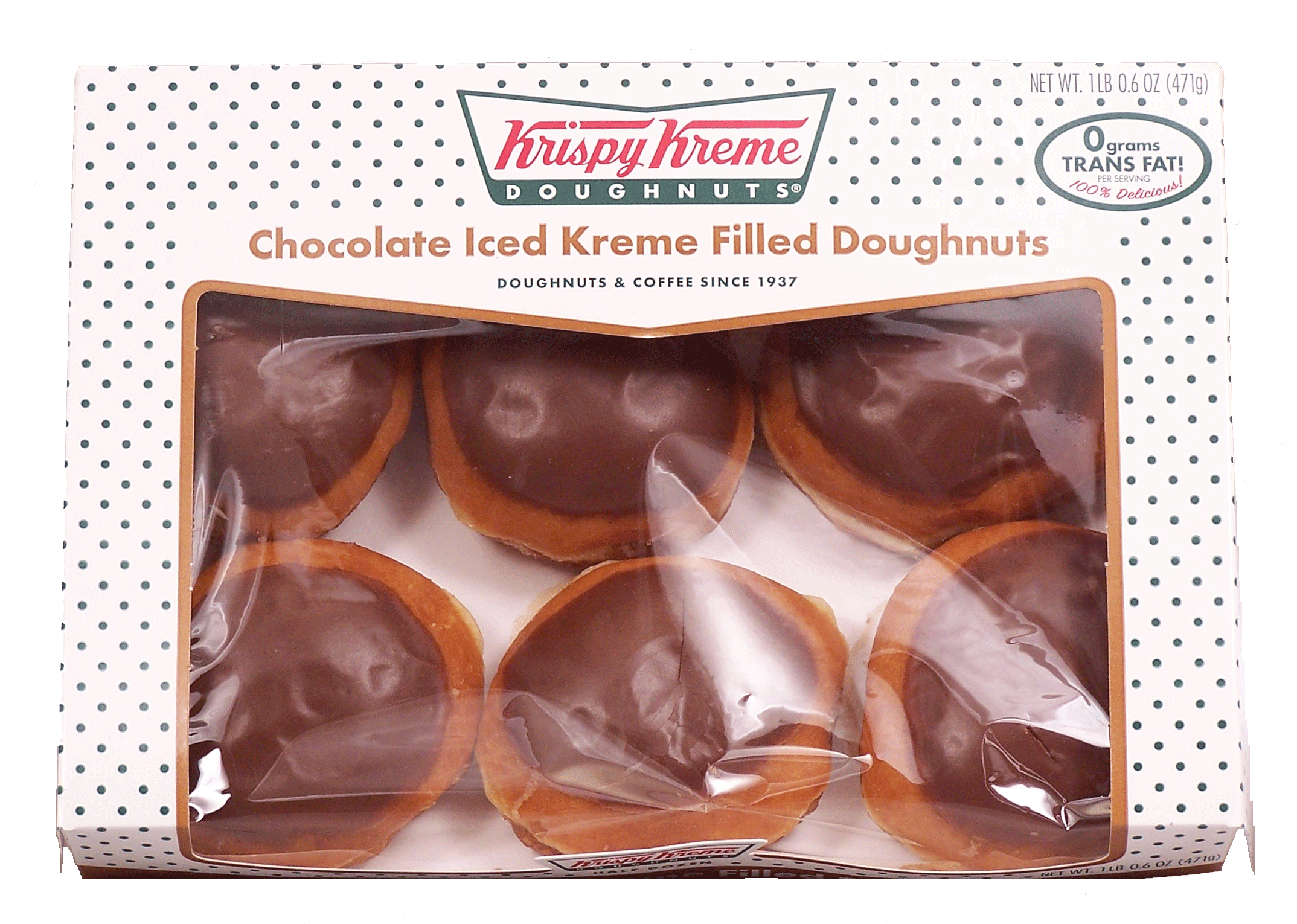 Krispy Kreme  chocolate iced kreme filled doughnuts, 6-count Full-Size Picture